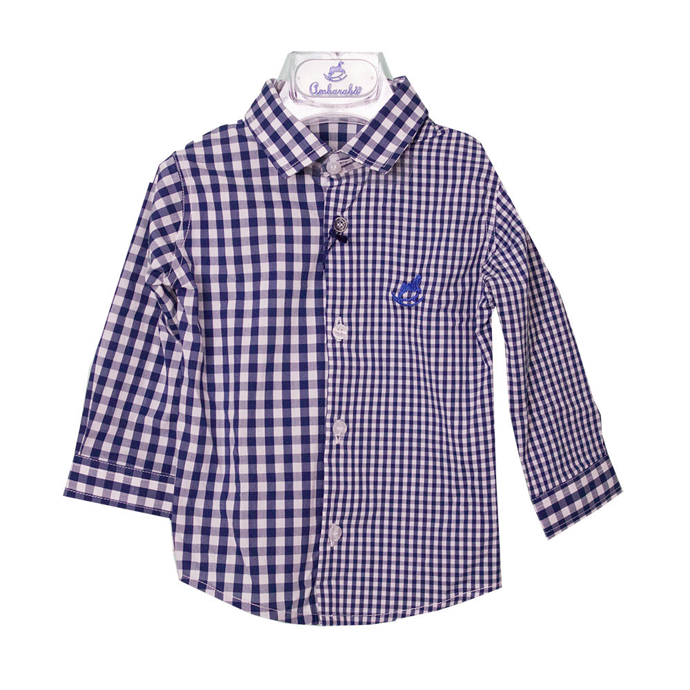 
  Shirt from the children's clothing line Ambarabà, with a different checkered pattern
  size. 
...