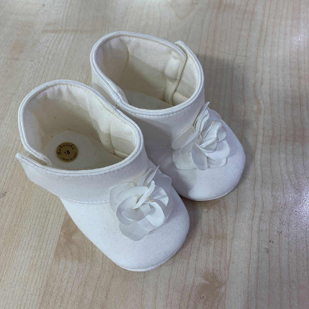 
  Shoes from the Ambarabà children's clothing line, in very soft materials and
  with craftsmans...