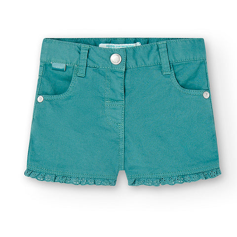 Elastic gabardine shorts for girls