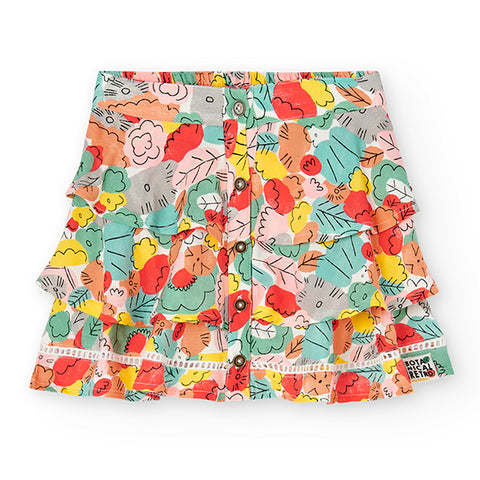 "Leaves" viscose skirt for girls