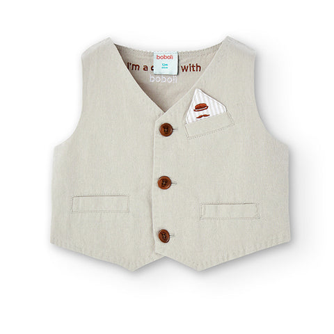 Combined linen waistcoat for boy