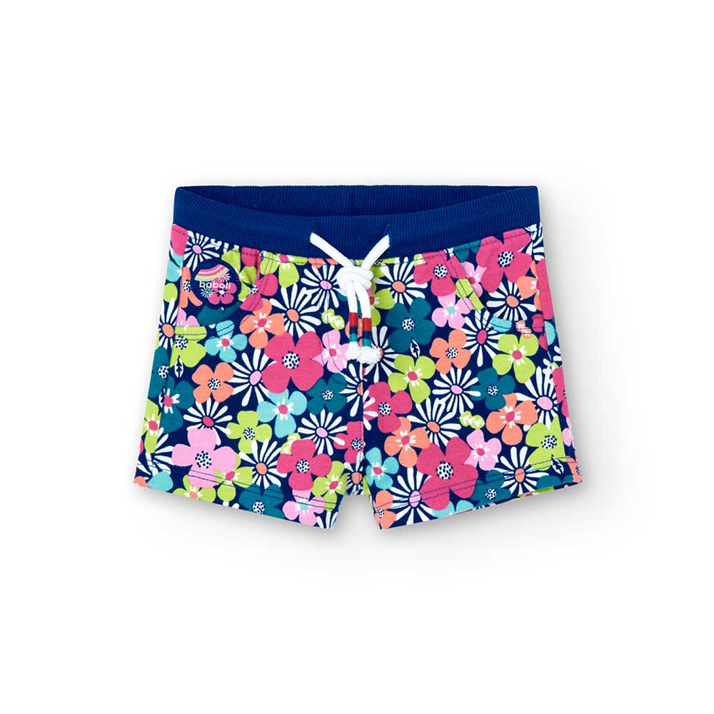 
Shorts from the Boboli Girls' Clothing Line, with drawstrings at the waist and all-over floral p...