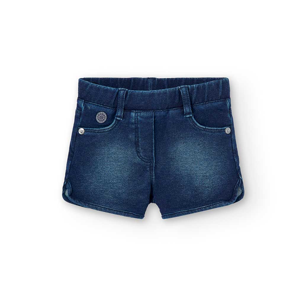 
Shorts from the Boboli Girls' Clothing Line, in denim-colored fleece, with elastic waist.

 

Co...