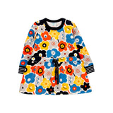 Floral sweatshirt dress for baby girl