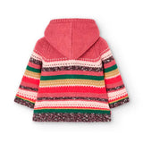 Striped tricot jacket for babies