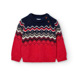 Jacquard knitted sweater for boys