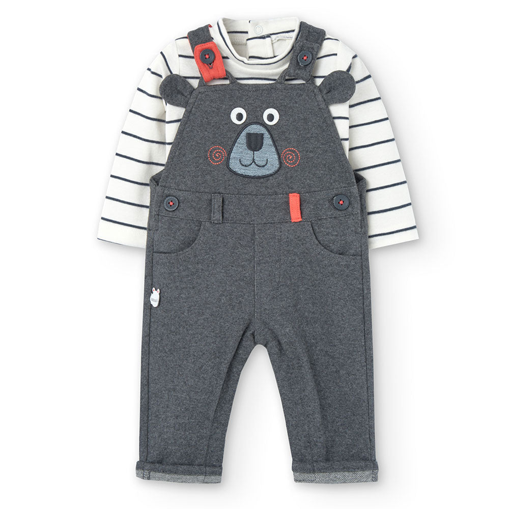 Dungarees from the Boboli Children's Clothing Line, with small pockets and cute embroidery on the...