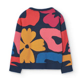 Sweater knitting flowers for girl -BCI