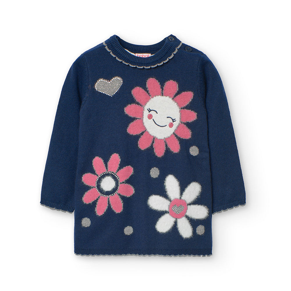 Little dress from the Boboli Children's Clothing Line, knit with voilant on the back and precious...