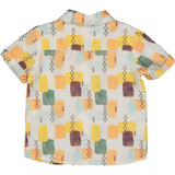 PATTERN LINEN BLEND S/S SHIRT