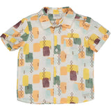 PATTERN LINEN BLEND S/S SHIRT