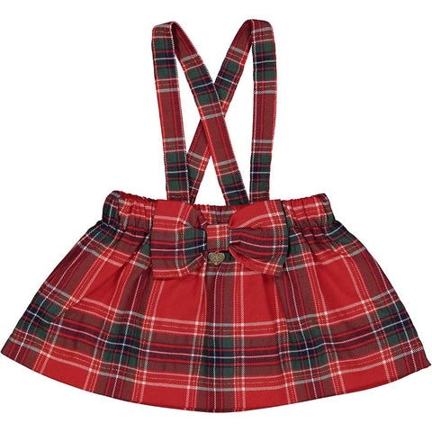 SKIRT WITH STRETCH SCOTTISH SUSPENDERS W/LUREX