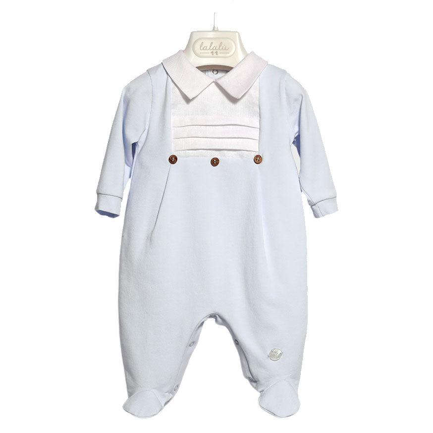 
  Jumpsuit from the Lalalù baby line, buttoned on the back and bottom, with collar
  round and w...