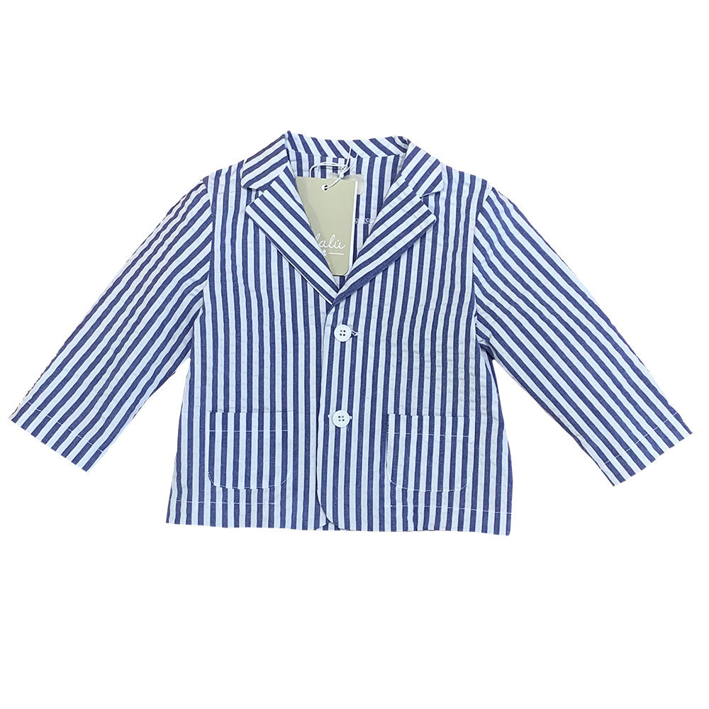 
Jacket from the Lalalù Childrenswear line, with regular cut and striped pattern.

Composition: 9...