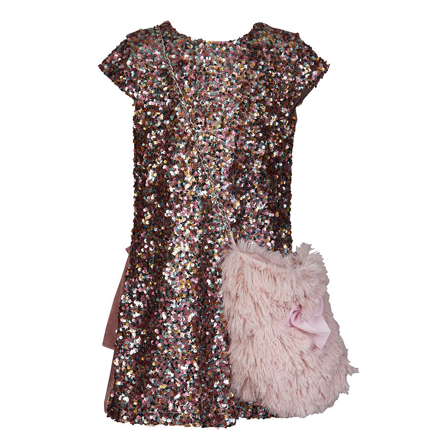 
  Little dress from the M&amp;B Fashion Girl's Clothing Line without mannequins and zips
  on th...