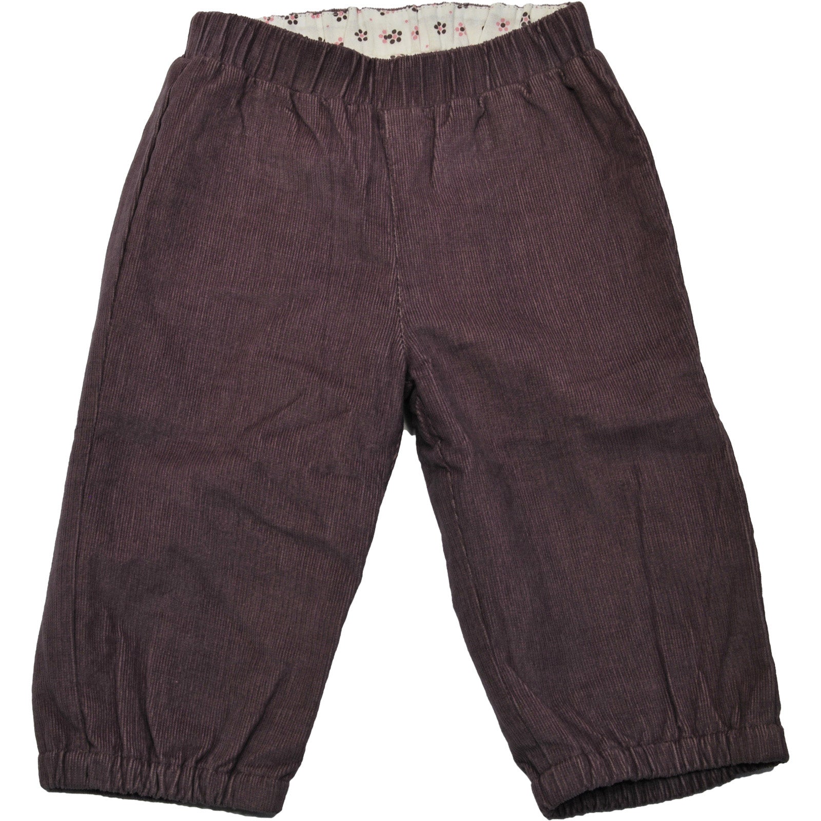 
  Girl's clothing line pants Mirtillo corduroy bag. Flower lining inside. 


  100% cotton. 
