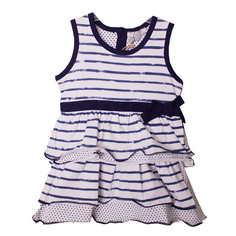 
  Little dress from the Silvian Heach Kids striped clothing line. Strap
  in a bow and string. S...