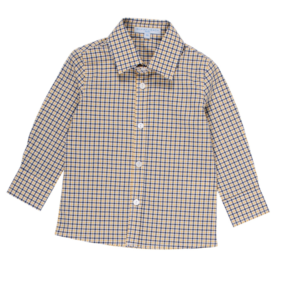 
  Shirt from the Silvian Heach Kids clothing line; long-sleeved, patterned shirt
  checkered, re...