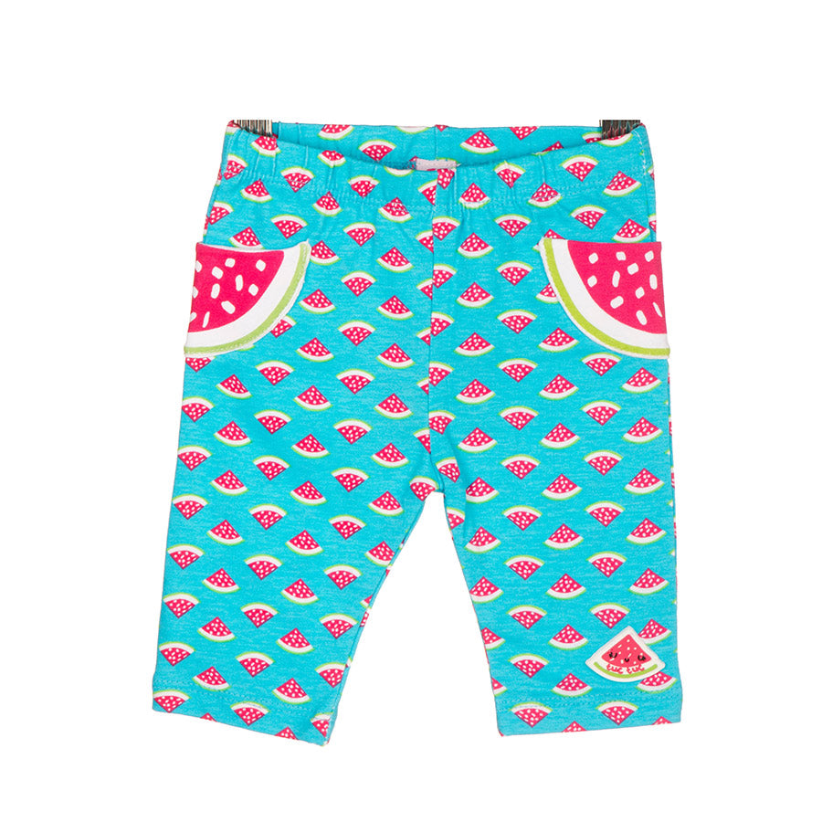 
  Leggins from the Tuc Tuc girl's clothing line with watermelon pattern and on the sides
  two o...