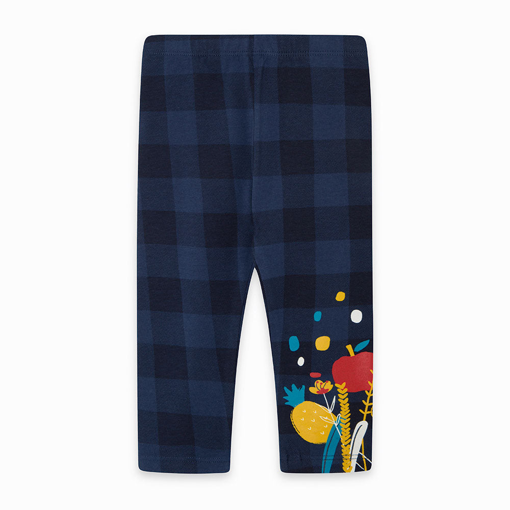 
  Leggins from the Tuc Tuc Girl's Clothing Line, model with check pattern
  and colored print on...