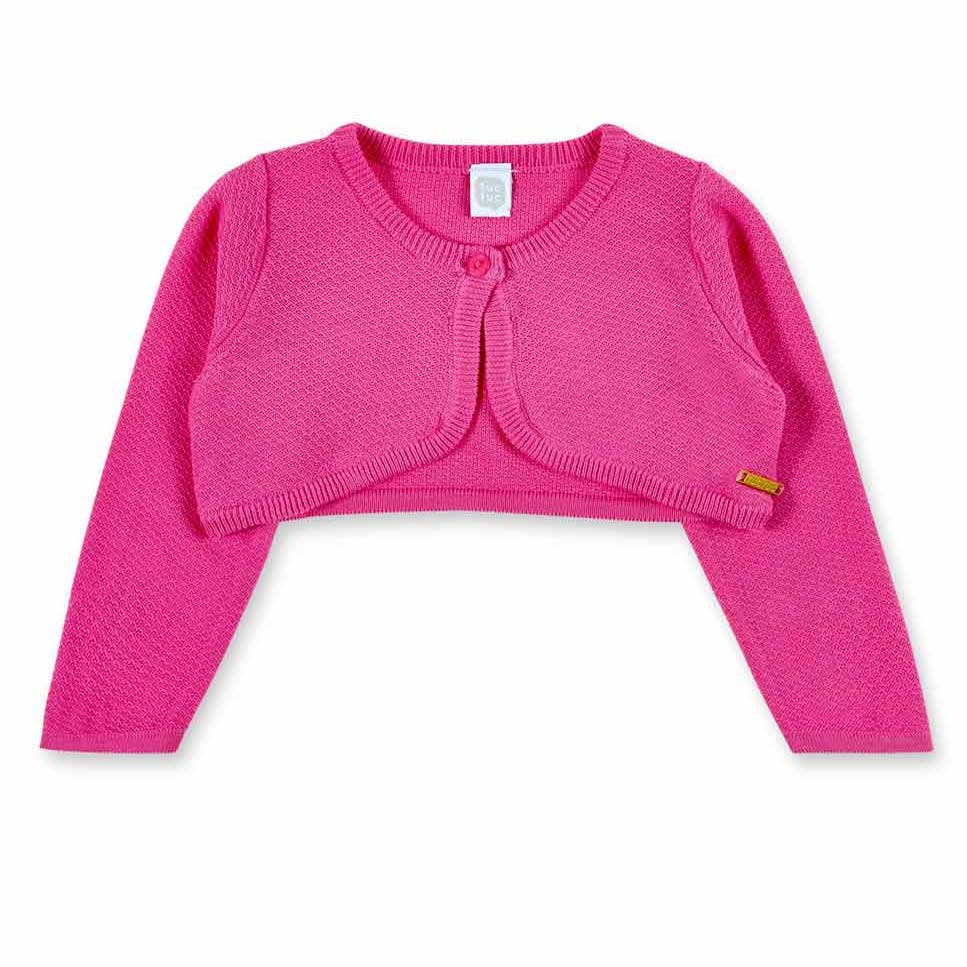 Cardigan from the Tuc Tuc Girls' Clothing Line, short in solid color, with a single button.
Compo...