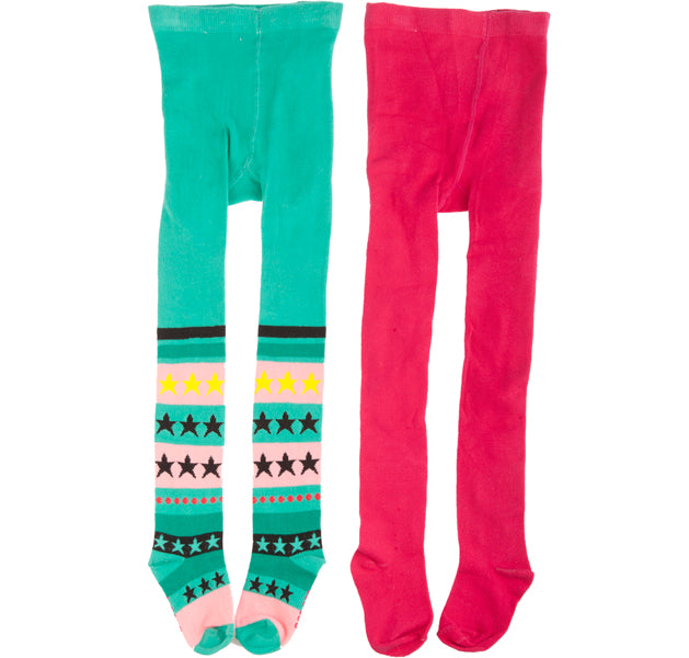 
  Set of tights from the Tuc Tuc girl's clothing line, composed of two pairs
  in a different fa...