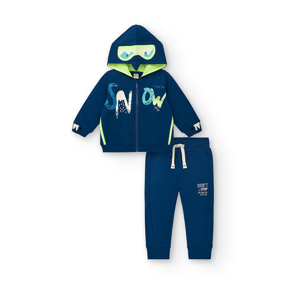 Tracksuit from the Tuc Tuc children's clothing line, with open hooded sweatshirt and fluorescent ...