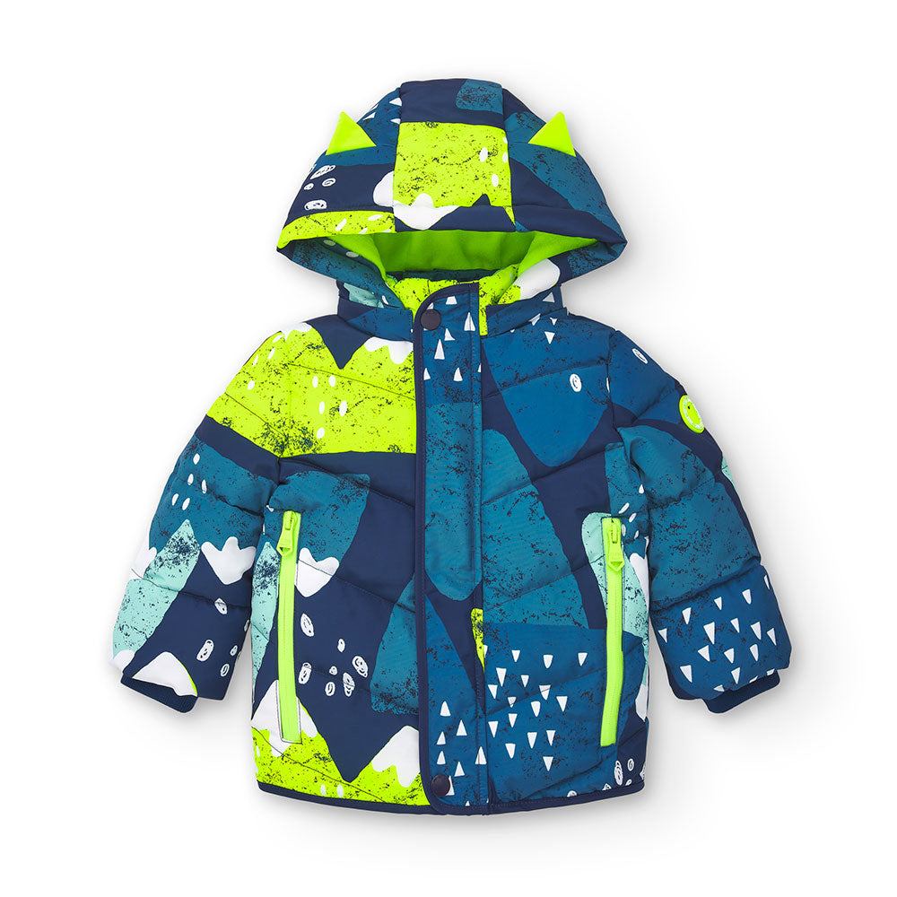 Down jacket from the Tuc Tuc children's clothing line, with removable hood, pockets on the front ...