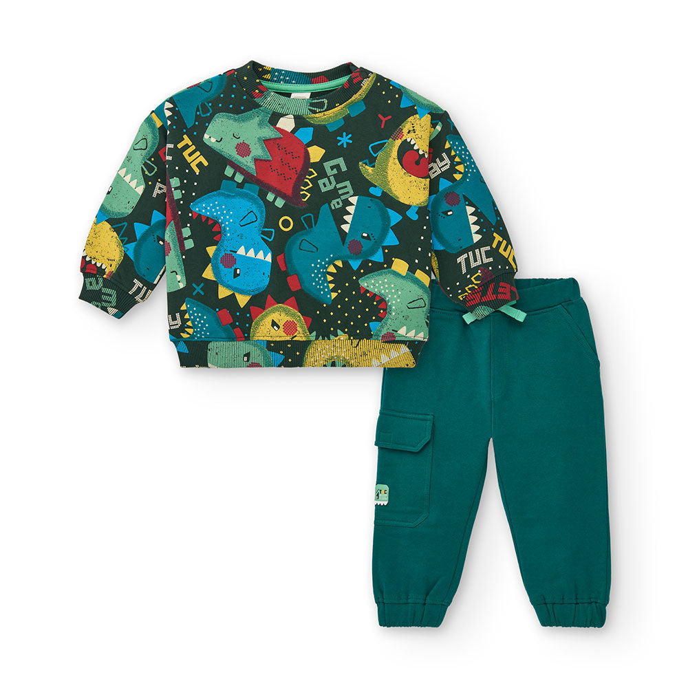 Sweatsuit from the Tuc Tuc Children's Clothing Line,, with brightly colored closed sweatshirt and...